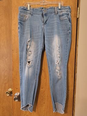 Amethyst Jeans Light Blue Ripped Skinny Jeans